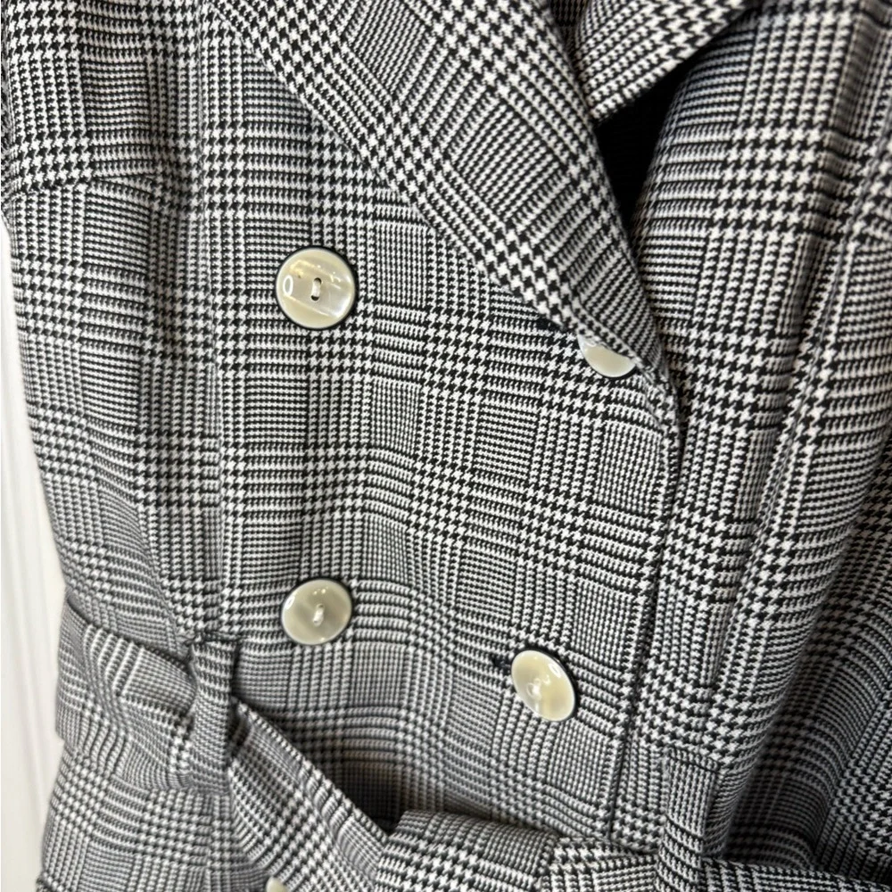 Vintage Plaid Sleeveless Dress with Belt - Picture 3 of 5